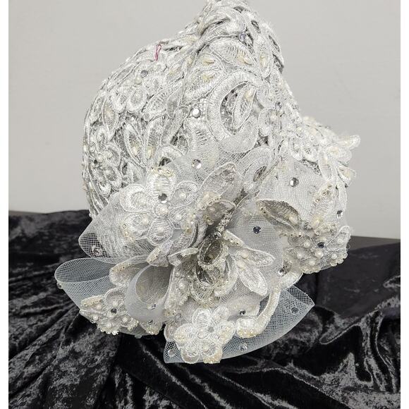 J.F.Y Collection New York Silver Womens Couture Hat main image 7